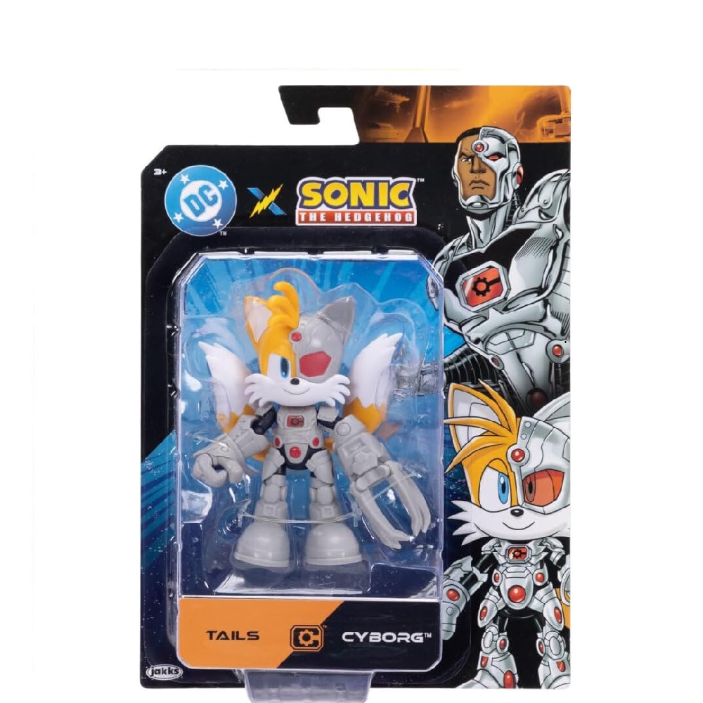 Jakks Pacific Figura de Acción DC Sonic The Hedgehog, Mide 5 Pulgadas, Tails como Cyborg