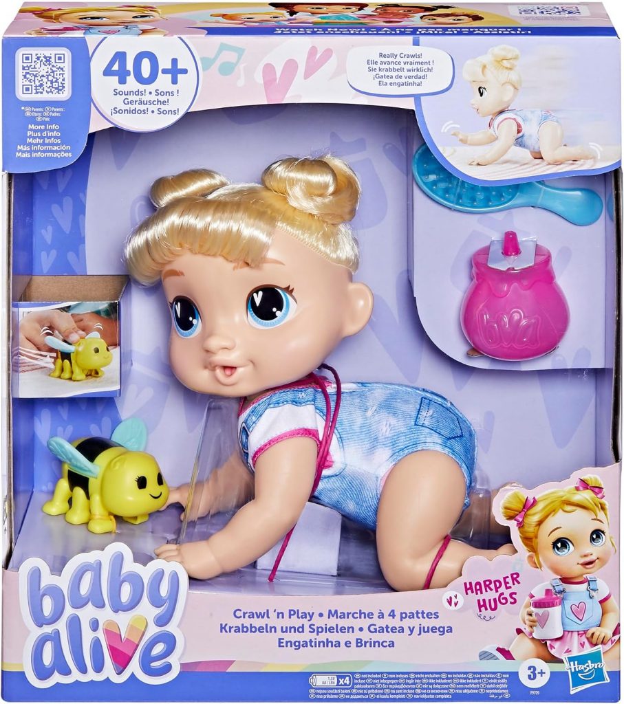 Muñeca Baby Alive Ba Crawl N Play Bldh Harper Marca: Hasbro F9709